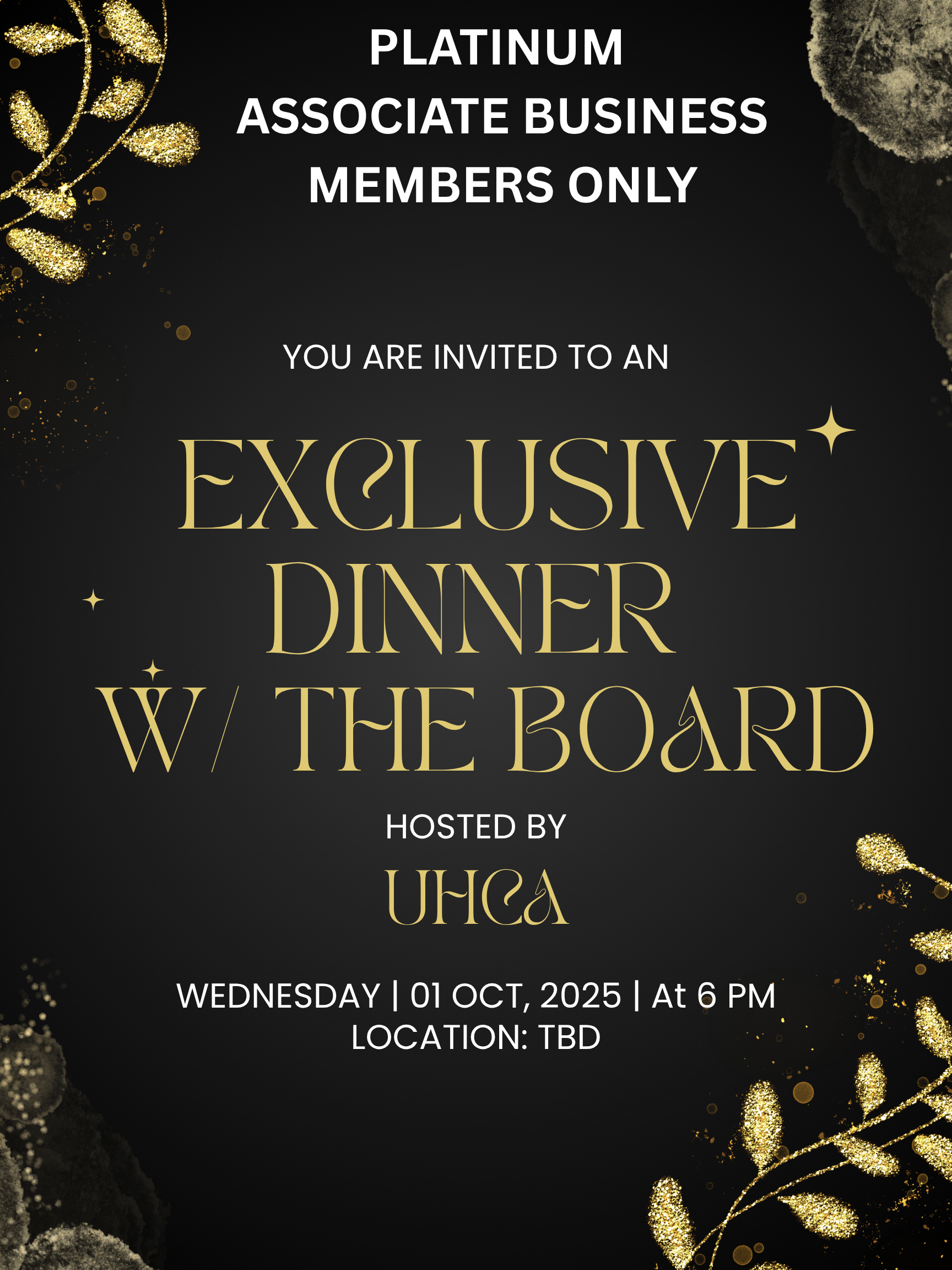 2025 Platinum Members Dinner w/ UHCA Board Members